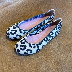 Rothy look alike slip on animal print ballet shoes size 8